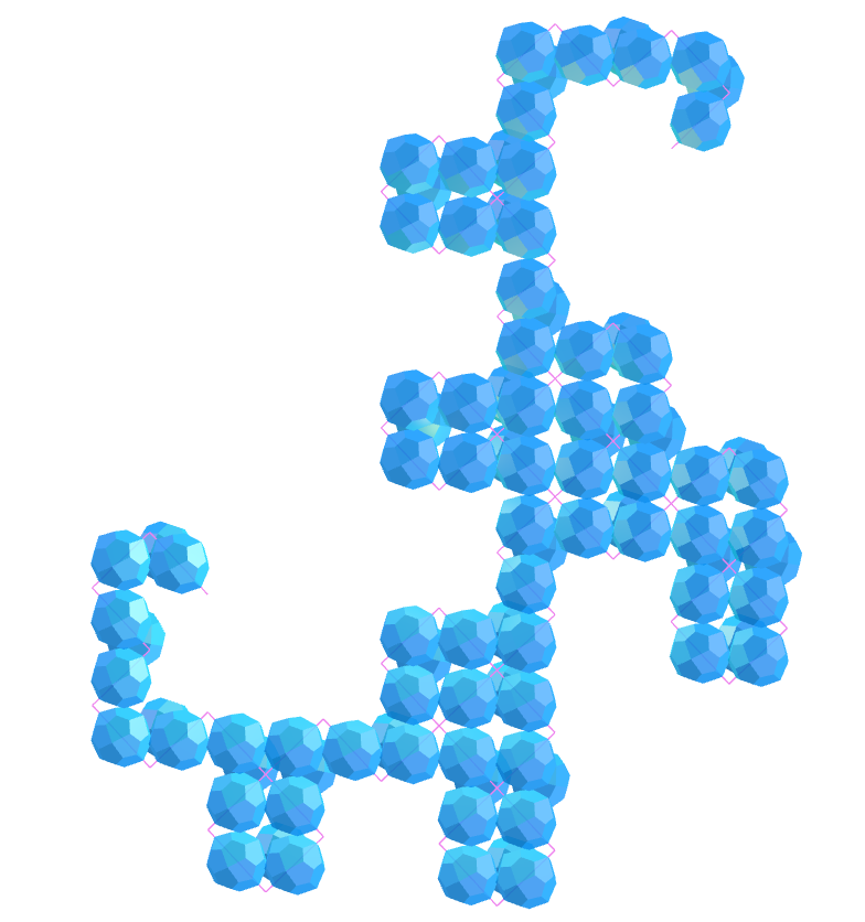 Pentagonal icositetrahedron dragon fractal