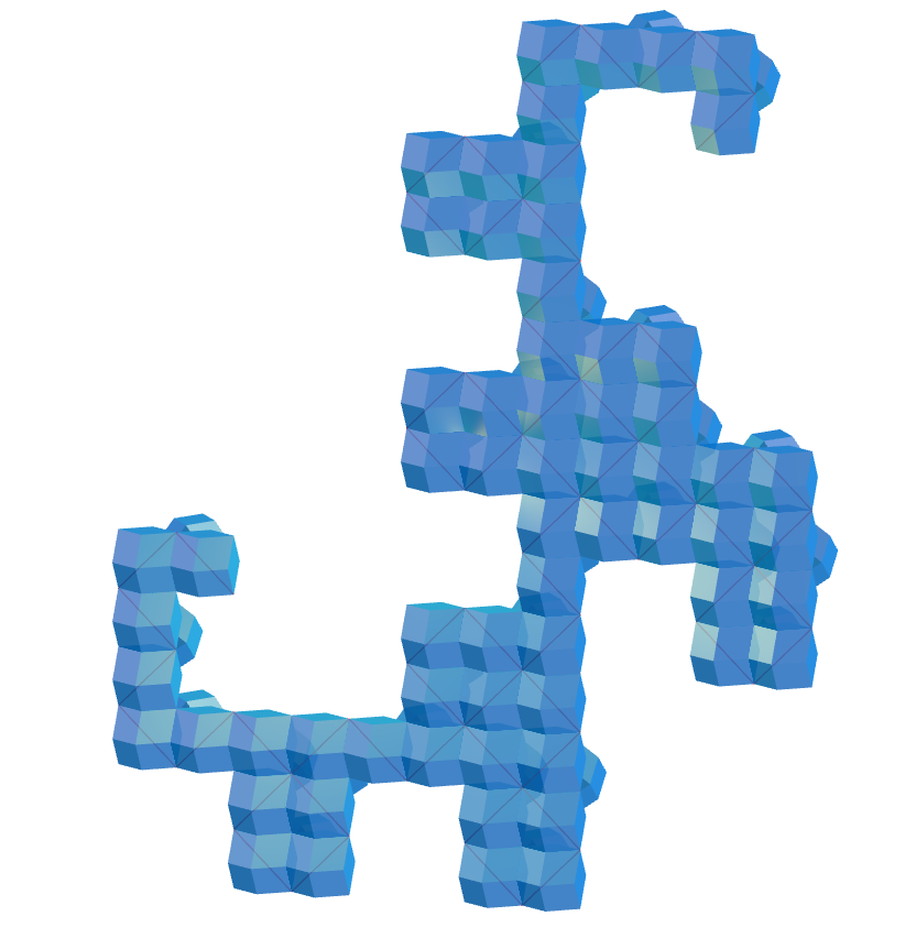 Rhombic dodecahedron dragon fractal