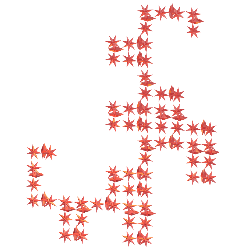 Heptagrammic dipyramid dragon fractal