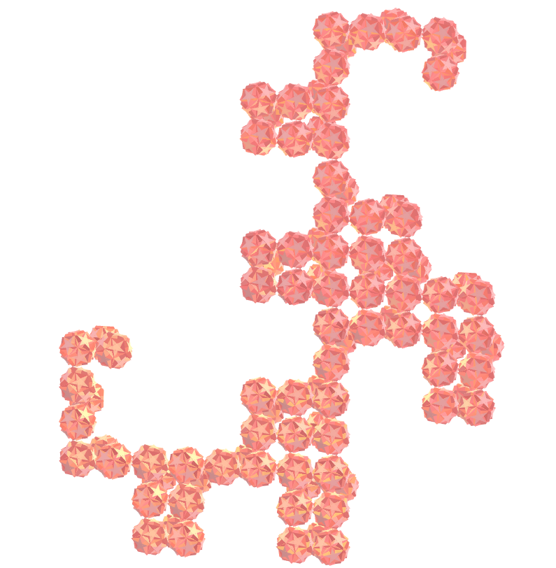 Truncated great icosahedron dragon fractal