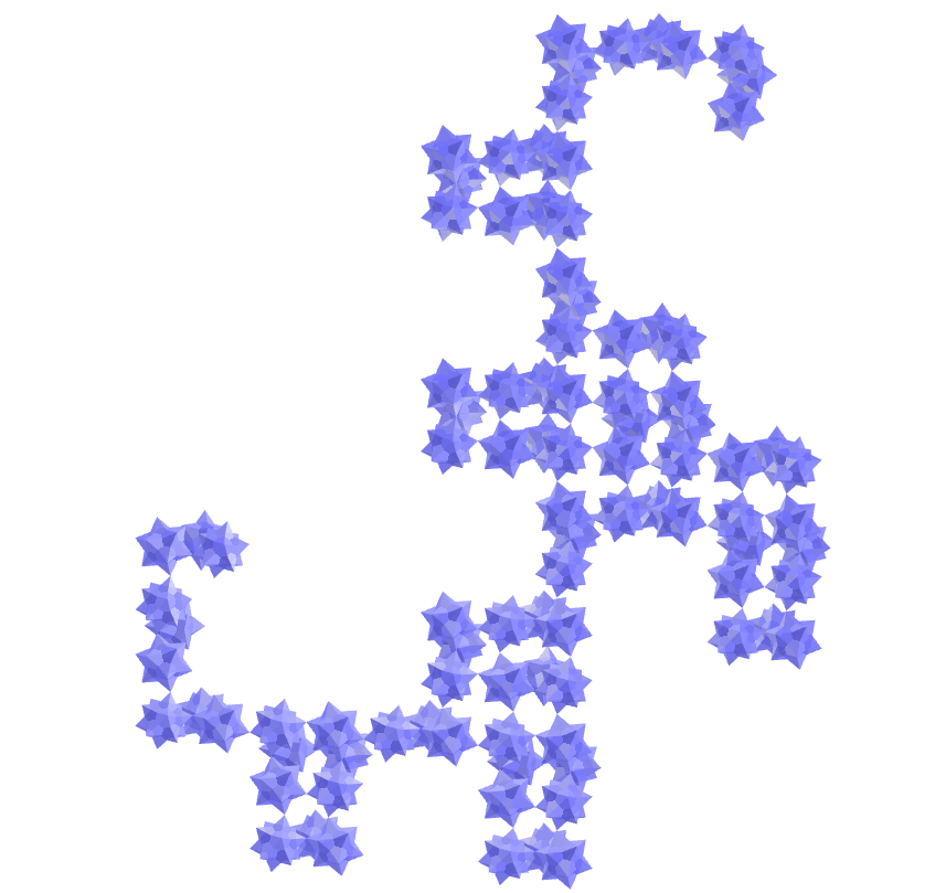 Medial rhombic triacontahedron dragon fractal