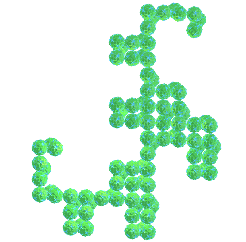 Rhombicosahedron dragon fractal