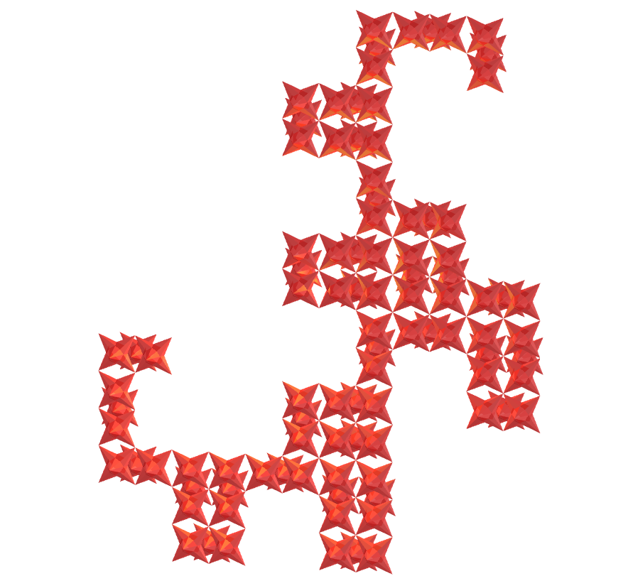 Small hexacronic icositetrahedron dragon fractal