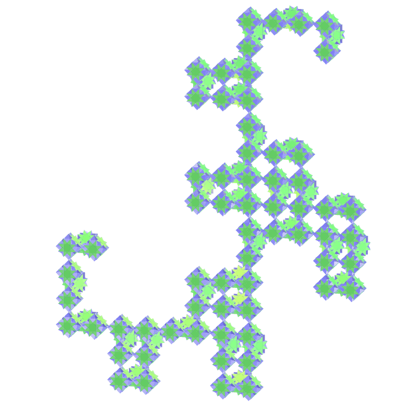 Great rhombihexahedron dragon fractal