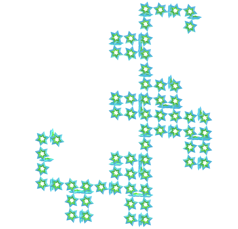 Hexagonal tetragonal stellated toroid dragon fractal
