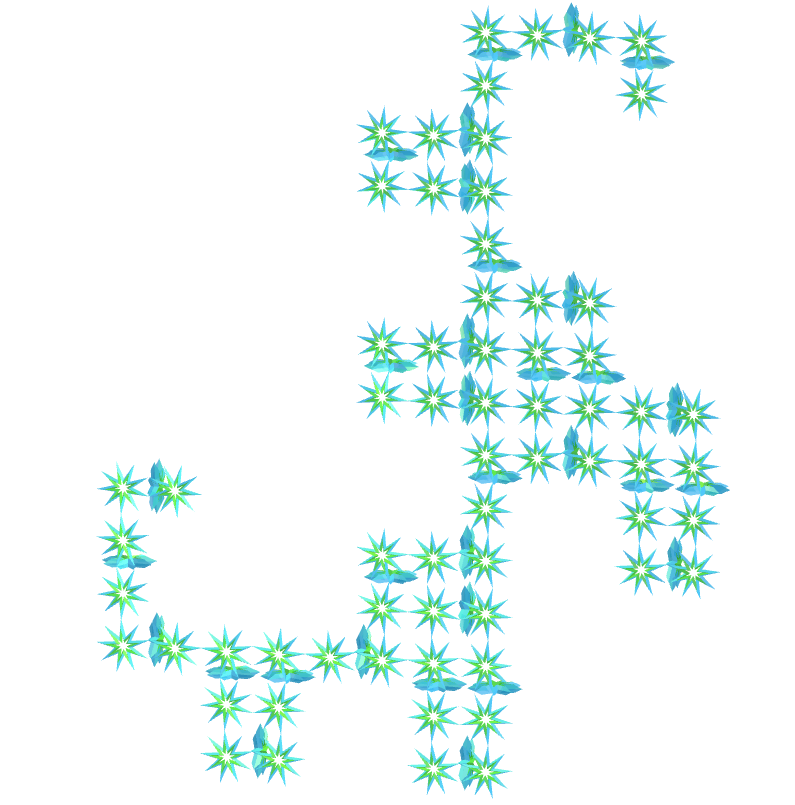 Enneagonal tetragonal stellated toroid dragon fractal