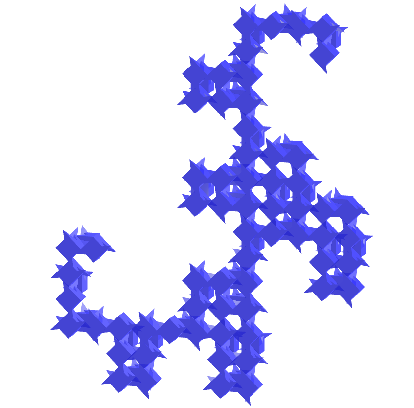 Hexagonal toroid dragon fractal