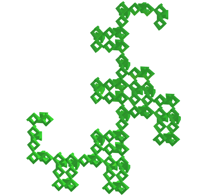 Hexagonal toroid dragon fractal