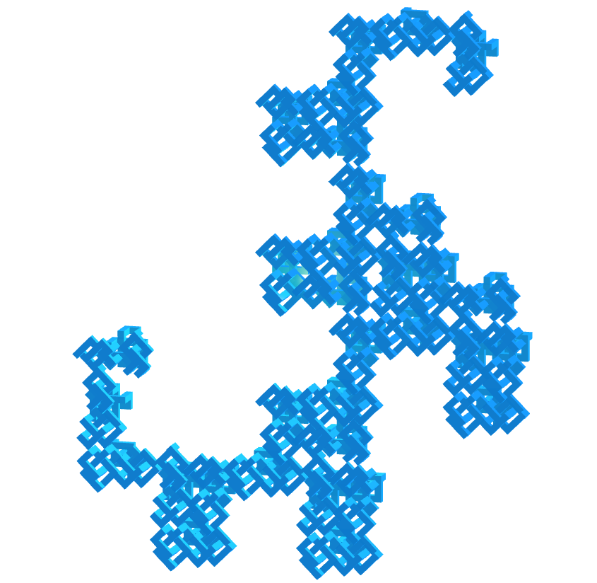 Hexagonal toroid dragon fractal