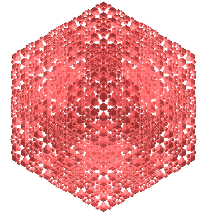Tetrakis hexahedron - Menger's Cross Jerusalem fractal