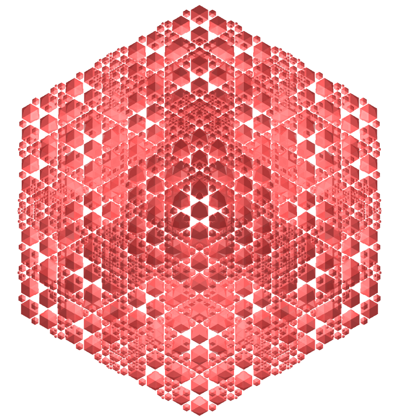 Tetrakis hexahedron - Menger's Cross Jerusalem fractal