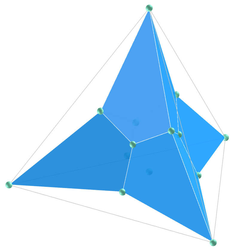 Tetrahedral star kites