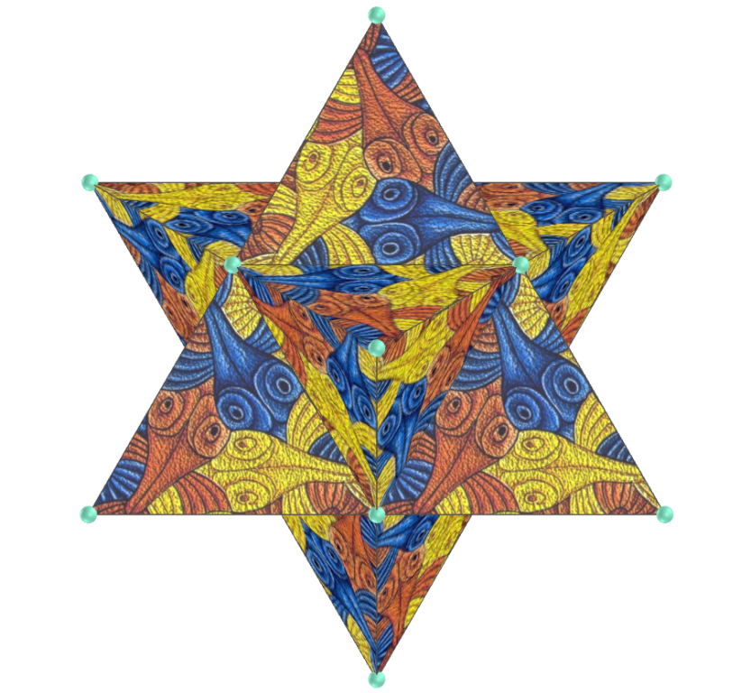 Symmetry watercolor fish