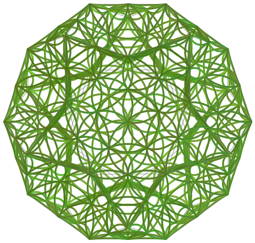 Icosidodecahedron with pyramids