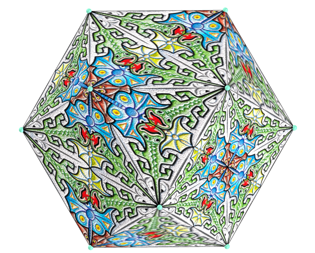 Mosaico de terra, ar e água