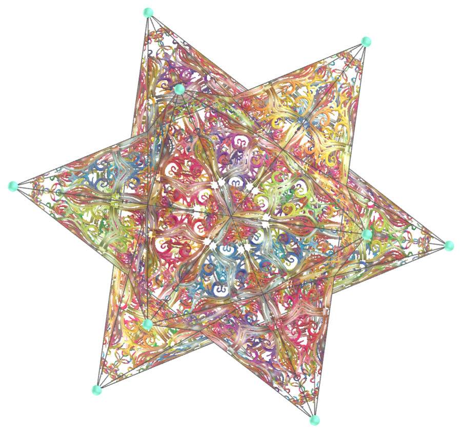 Pentagonal floral mandala tessellation