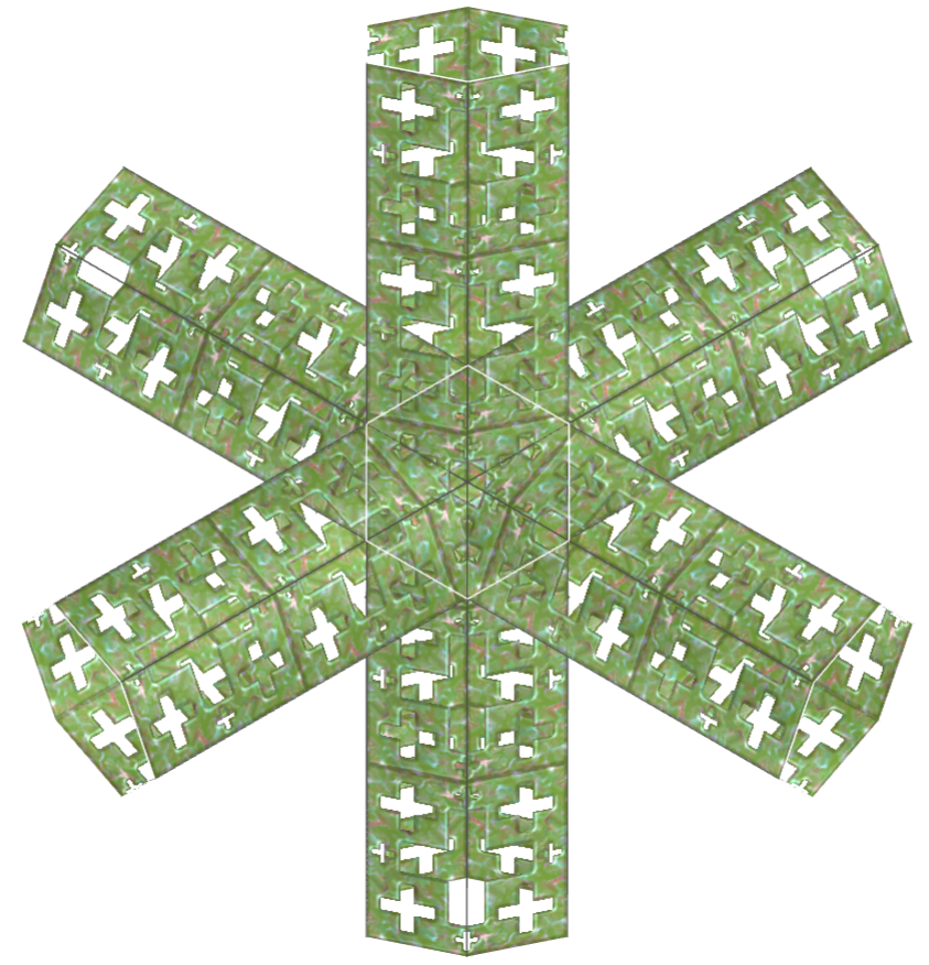 Menger cross of Jerusalem