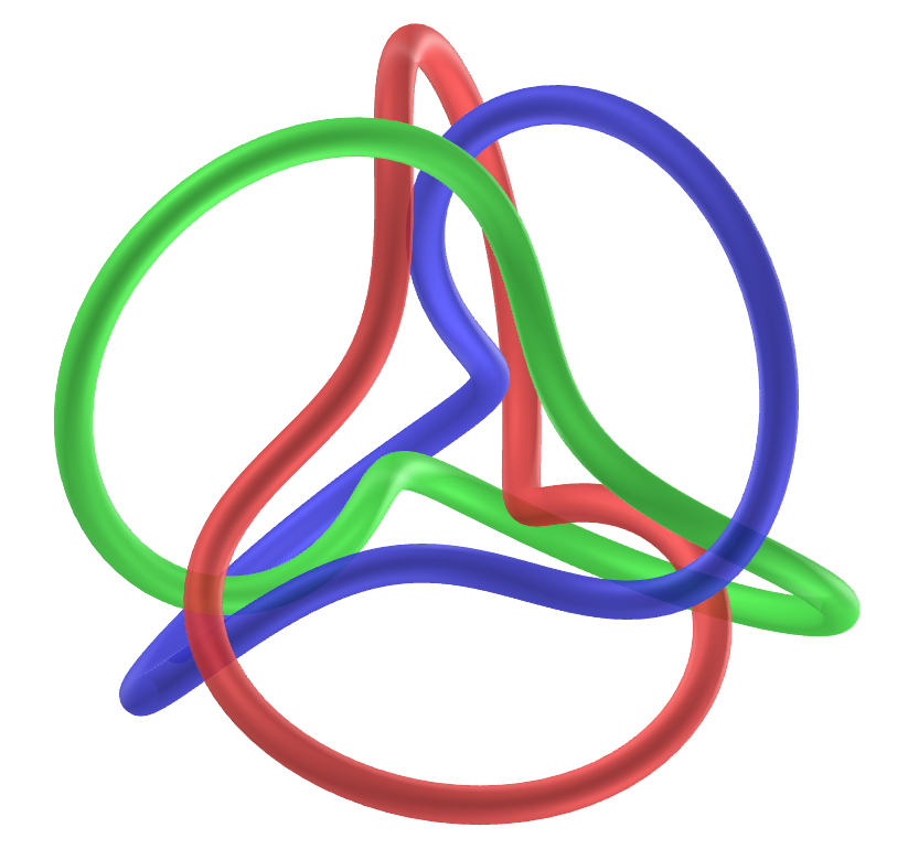 Borromean rings: torus knot