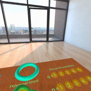 Sala Imersiva de RV de toros e toroides