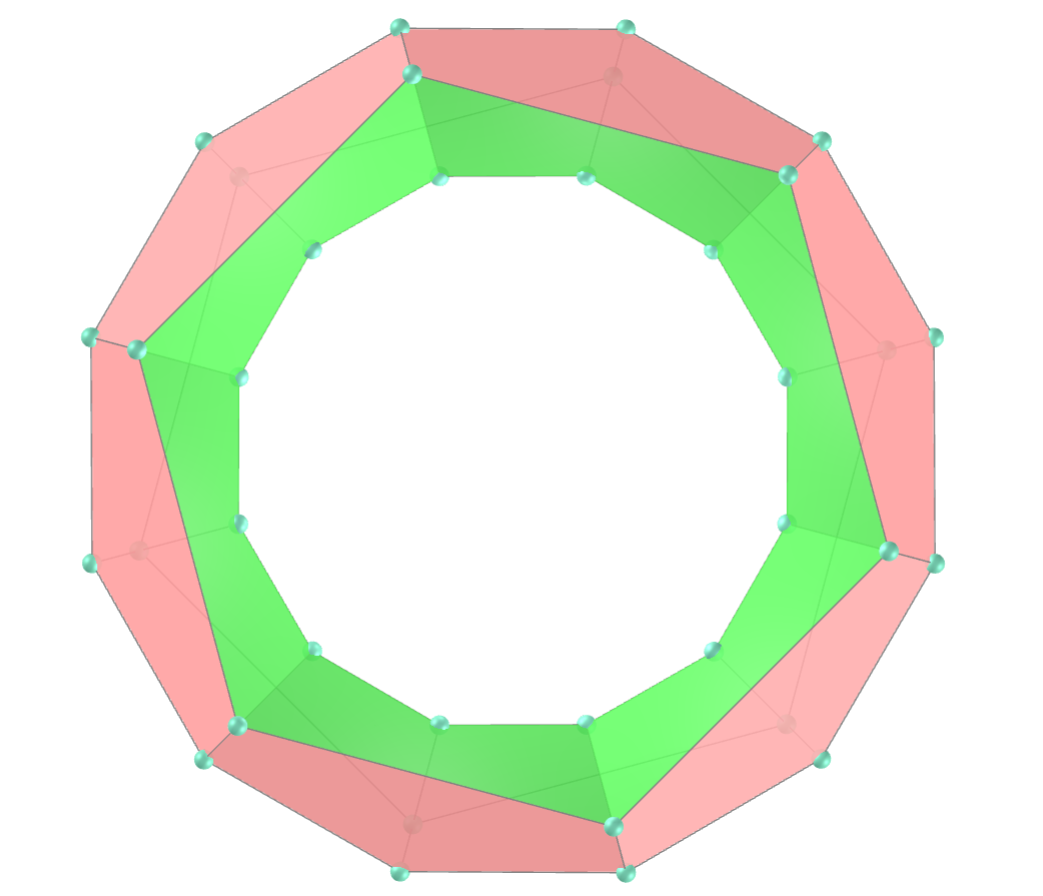Hexagonal trapezohedron toroid