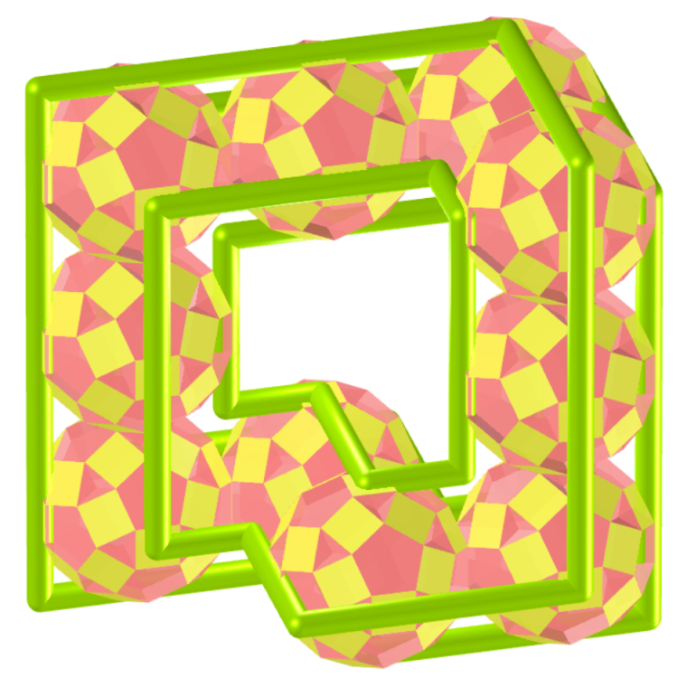 Möbius and Vélez-Jahn Toroid of Small Rhombidodecahedron