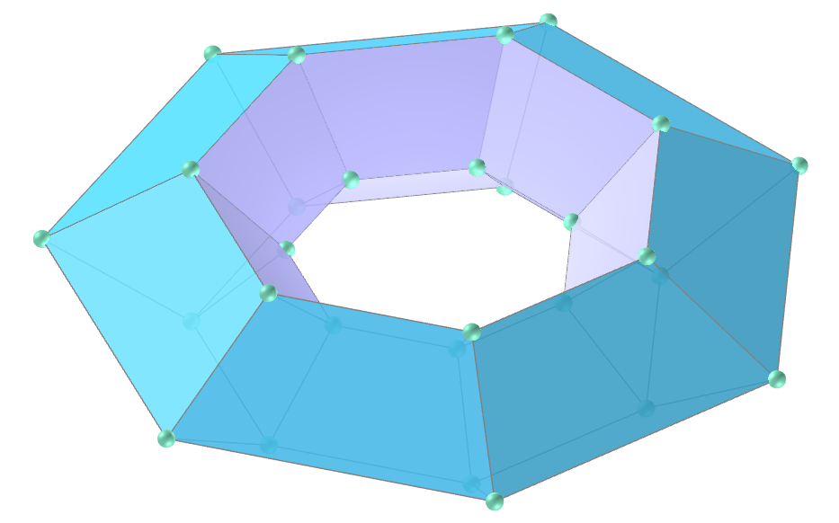 Heptagonal regular tetragonal toroid