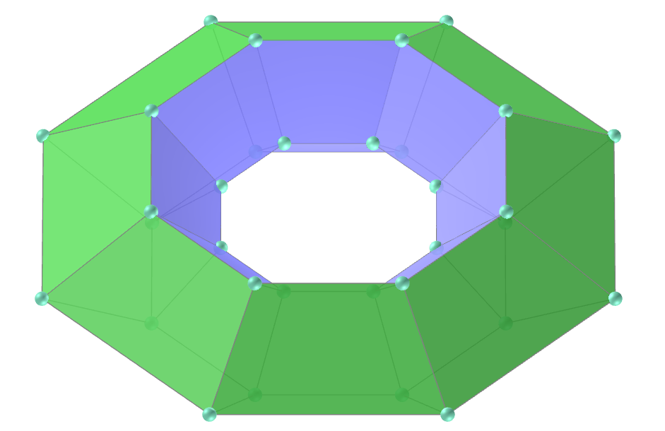 Octagonal regular tetragonal toroid