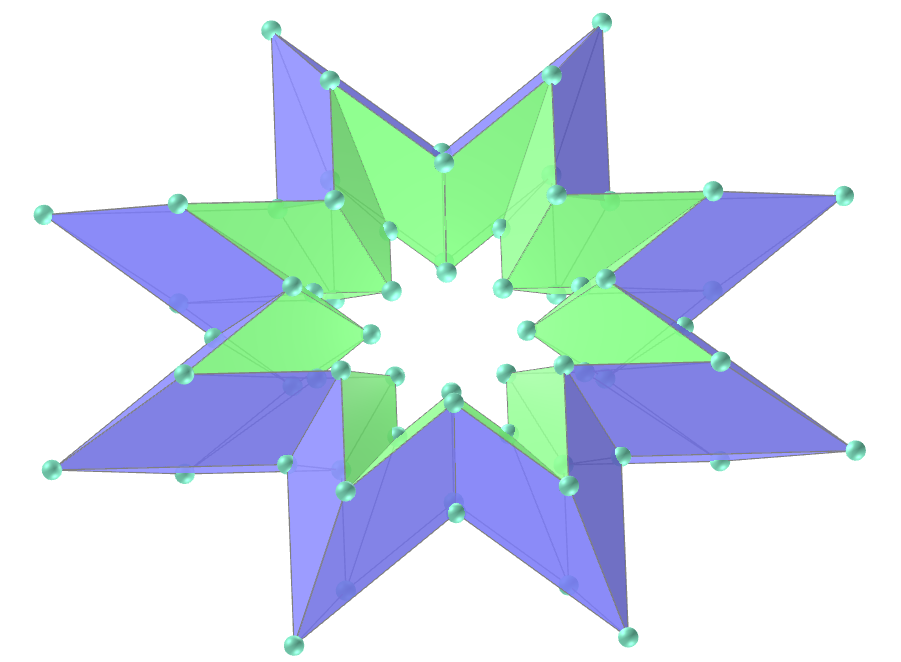 Octagonal regular star tetragonal toroid