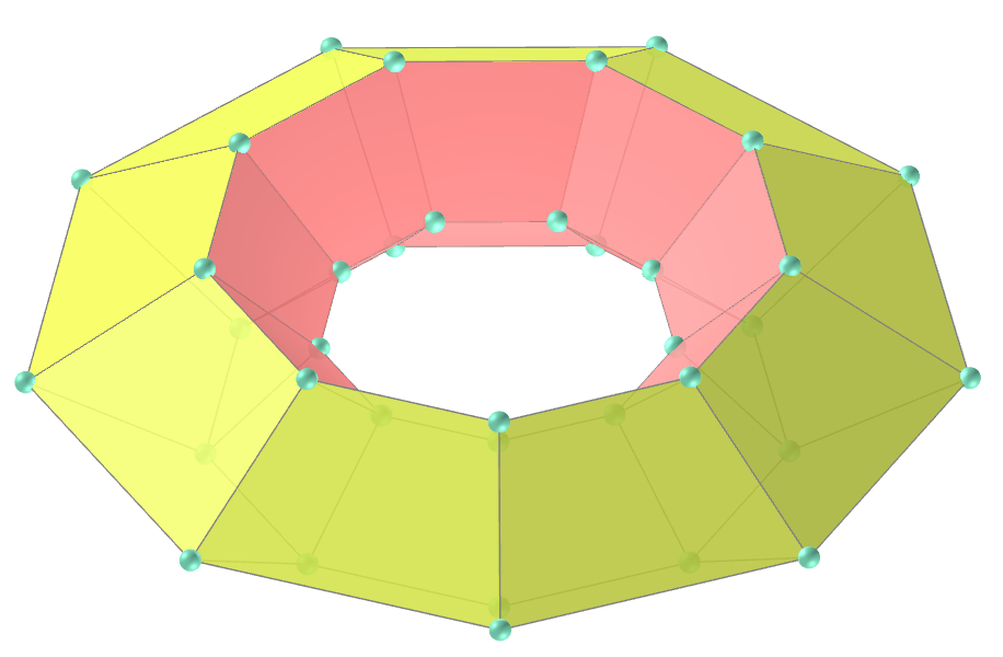 Enneagonal regular tetragonal toroid