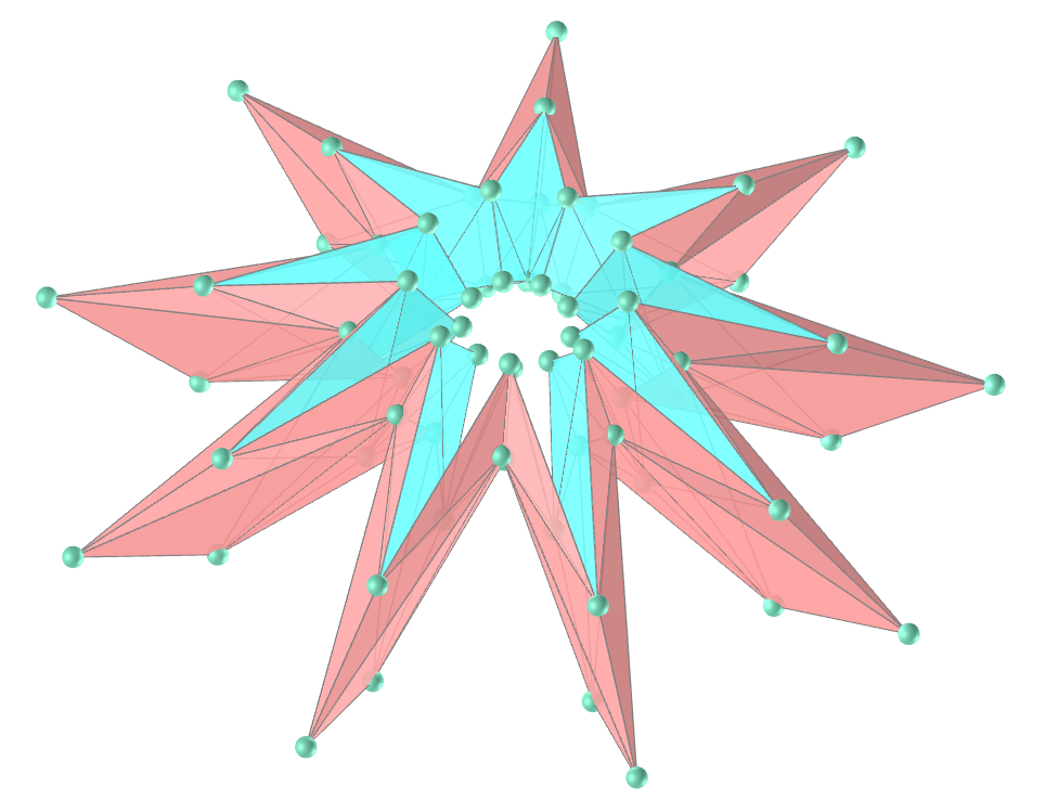 Enneagonal regular star tetragonal toroid