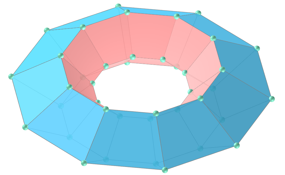 Decagonal regular tetragonal toroid