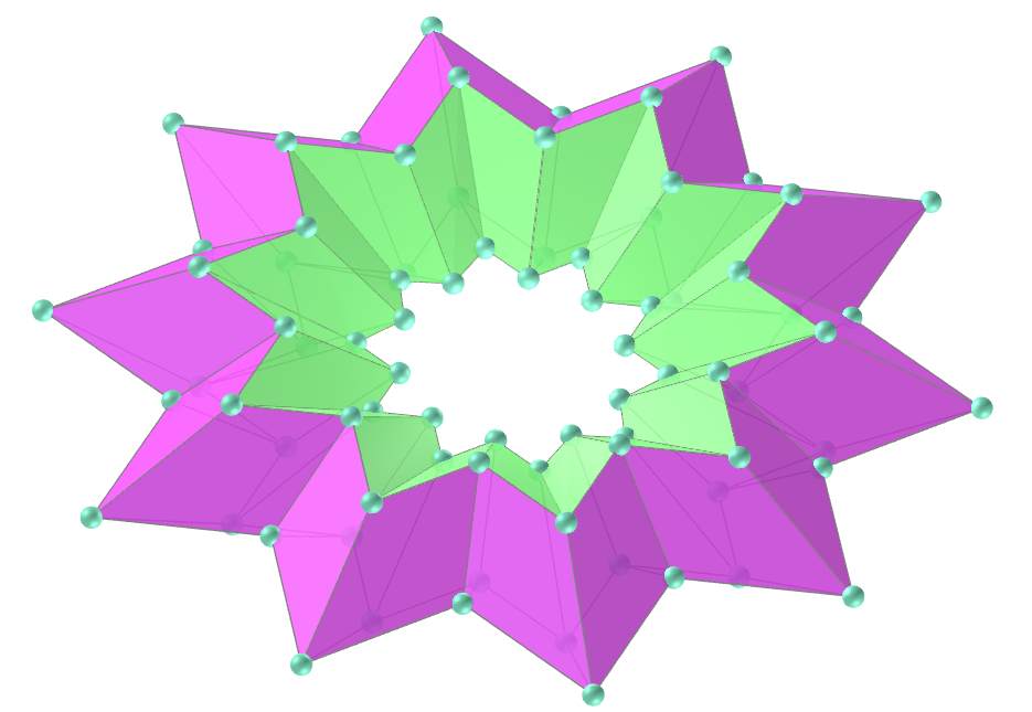 Decagonal regular star tetragonal toroid
