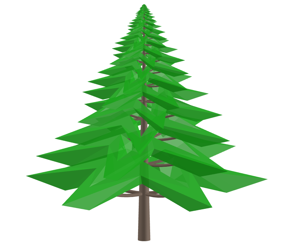 Pine tree with toroids