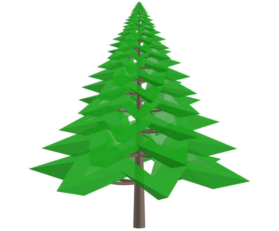 Pine tree with toroids