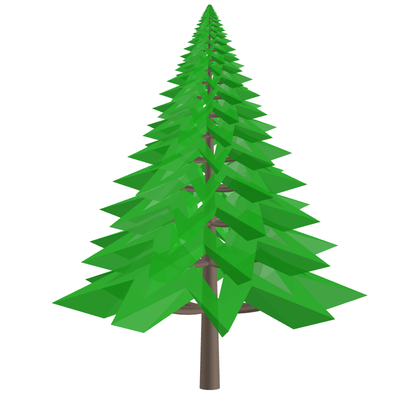 Pine tree with toroids