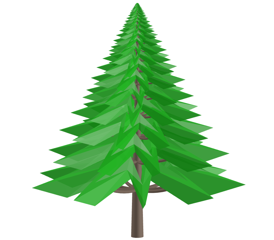 Pine tree with toroids