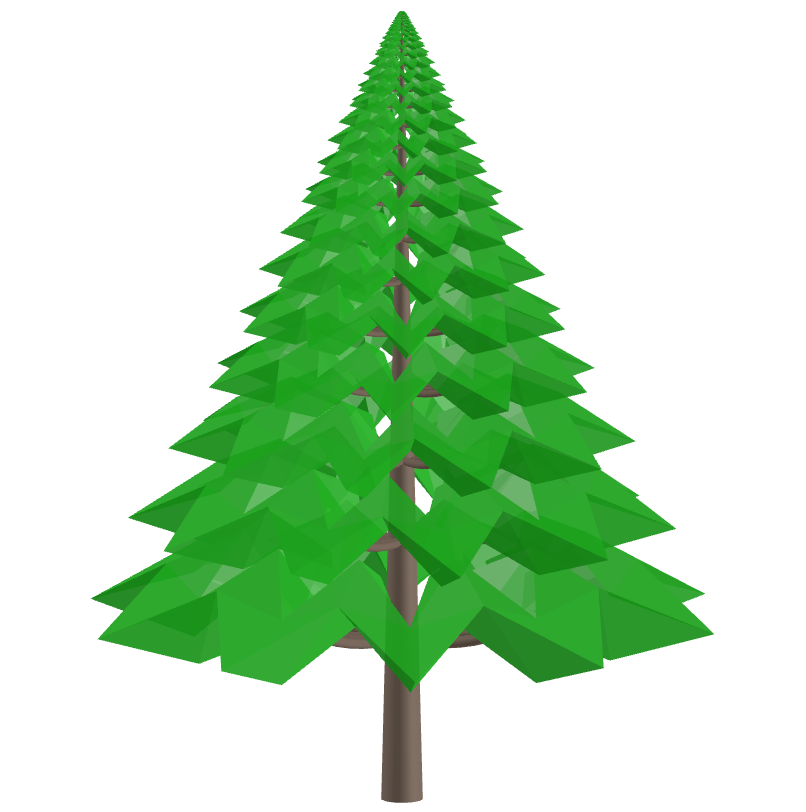 Pine tree with toroids