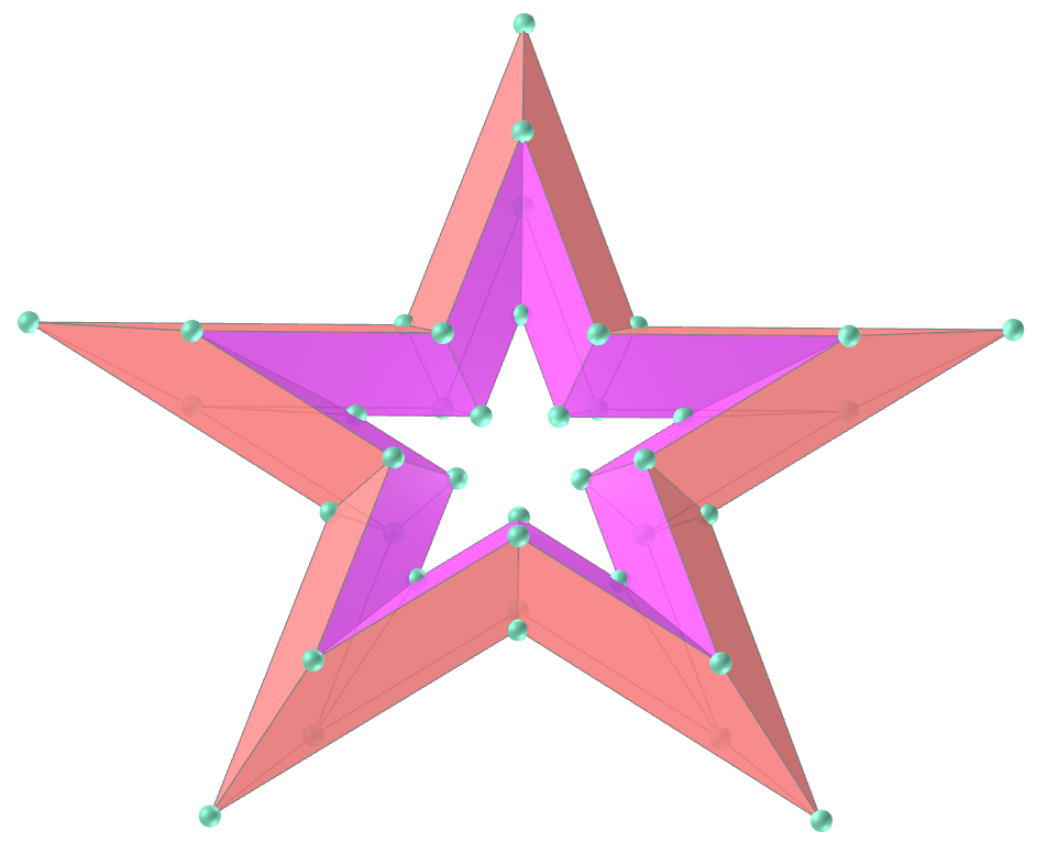 Pentagonal regular star tetragonal toroid