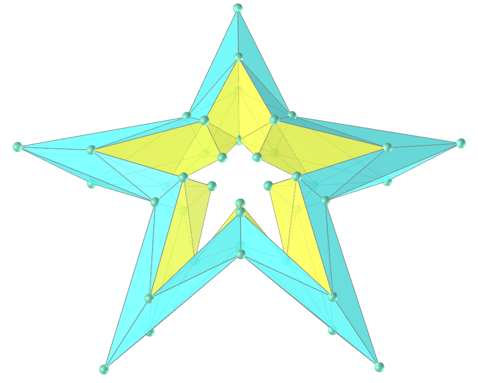 Pentagonal regular star tetragonal toroid