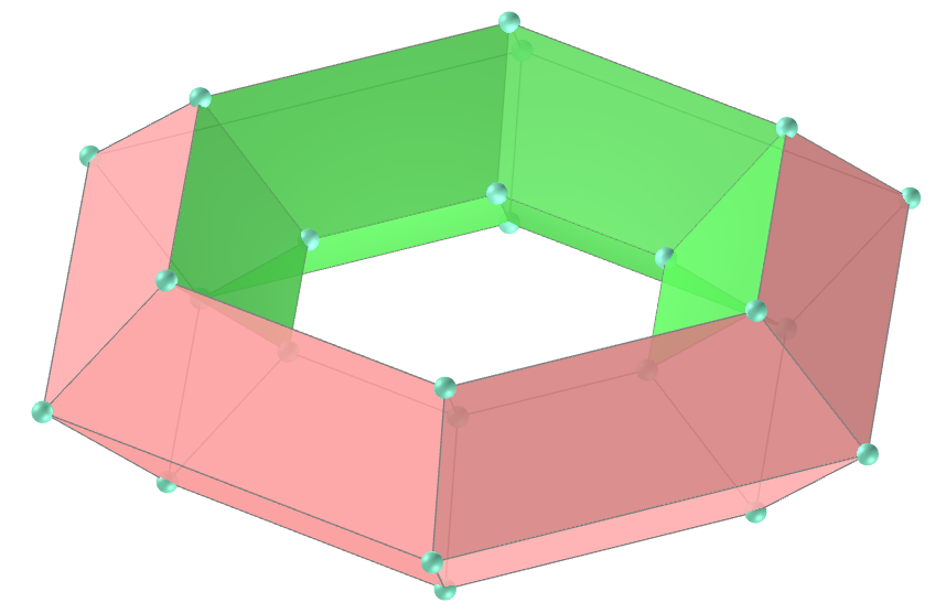 Hexagonal regular tetragonal toroid