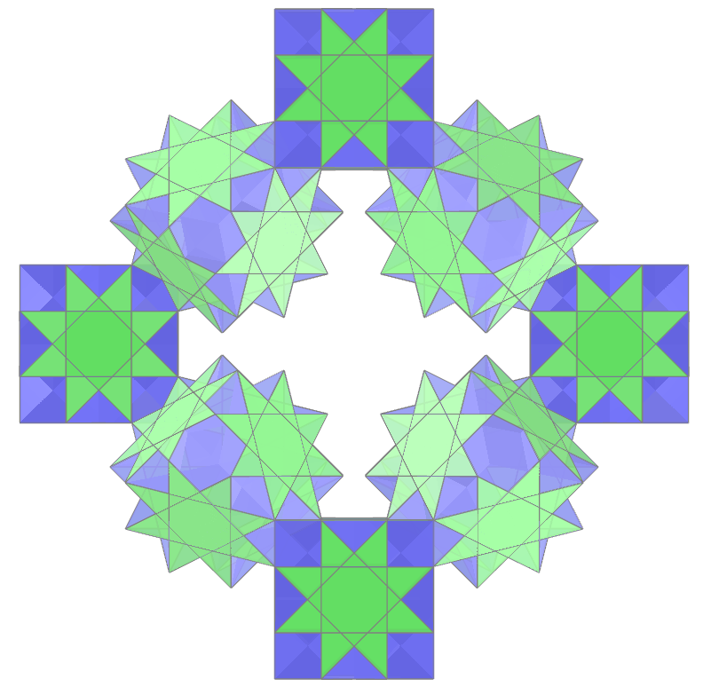Stewart rings of Great Rhombihexahedron