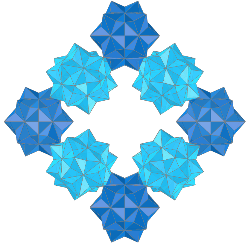 Stewart rings of Rhombicosacron