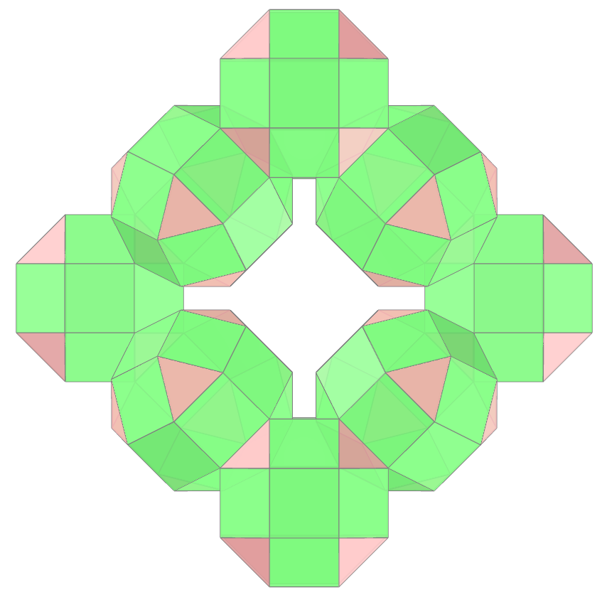 Stewart rings of Rhombicuboctahedron