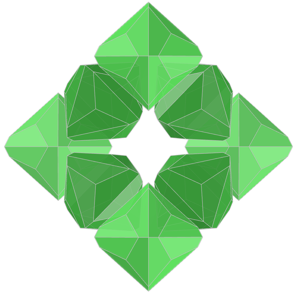Stewart rings of Dyakis Dodecahedron