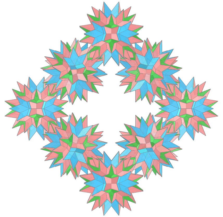 Stewart rings of Rhombicosidodecahedron Kites