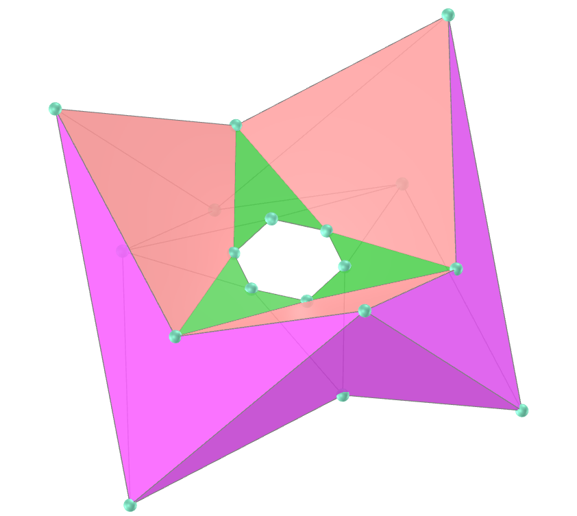 Regular triangular antiprismatic tetragonal toroid