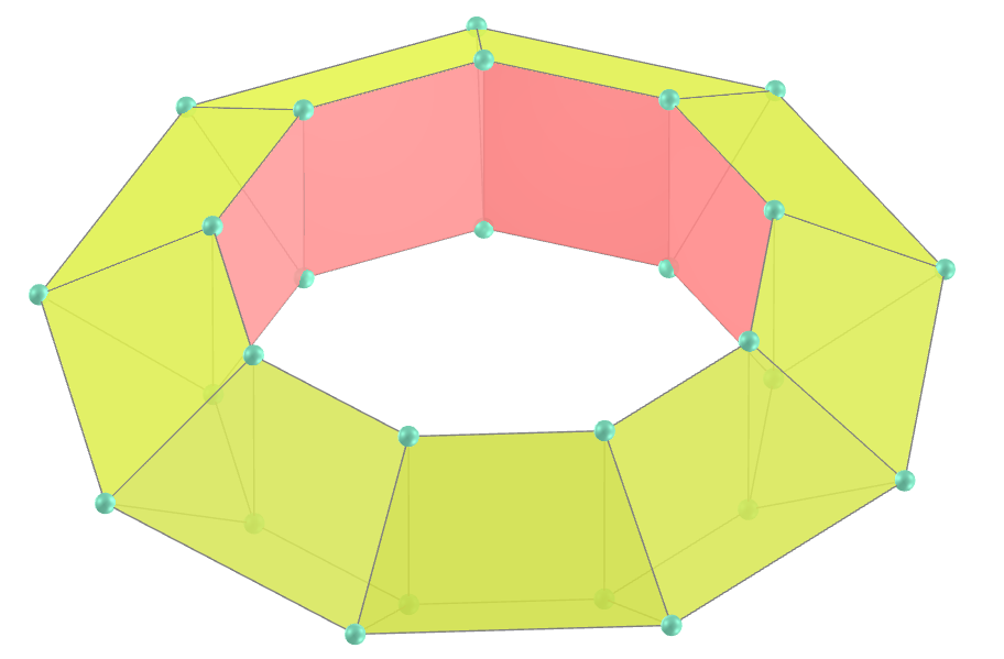 Regular eneagonal tetragonal toroid