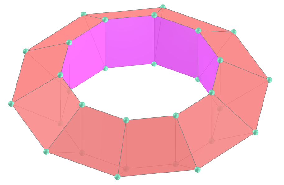 Regular decagonal tetragonal toroid